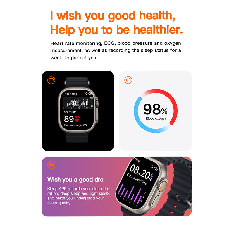 ShahSyl™T800 Smartwatch with 1.99-Inch Display