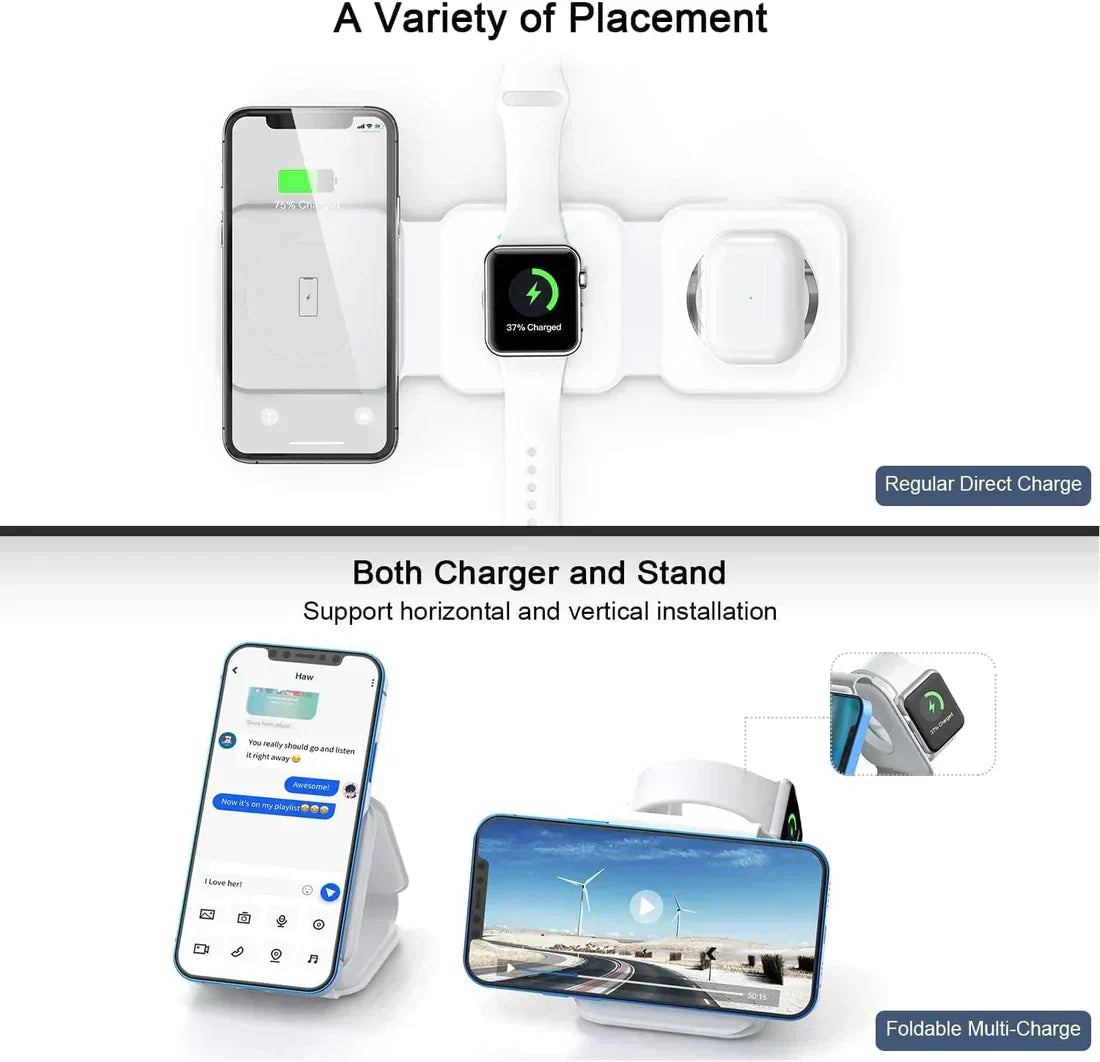 ShahSyl™3-in-1 Wireless Charging Pad