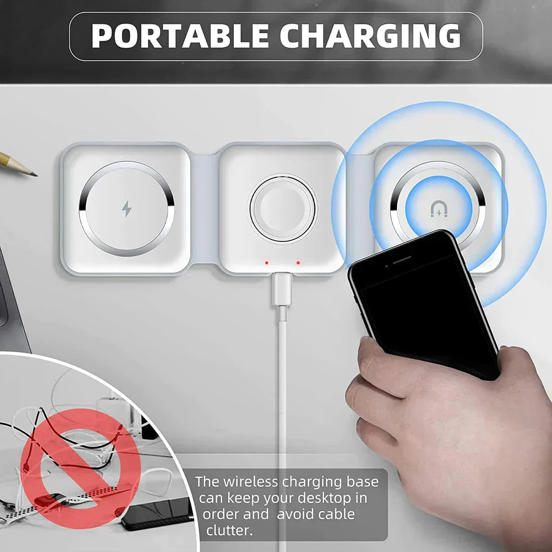 ShahSyl™3-in-1 Wireless Charging Pad